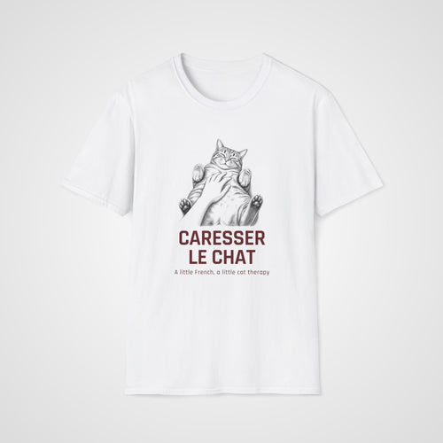 Caresser le Chat French T-Shirt in White