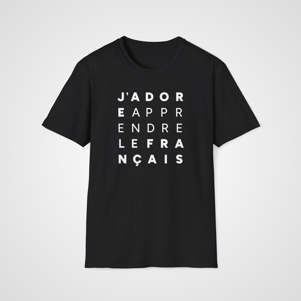 J'adore Apprendre T-Shirt in Black