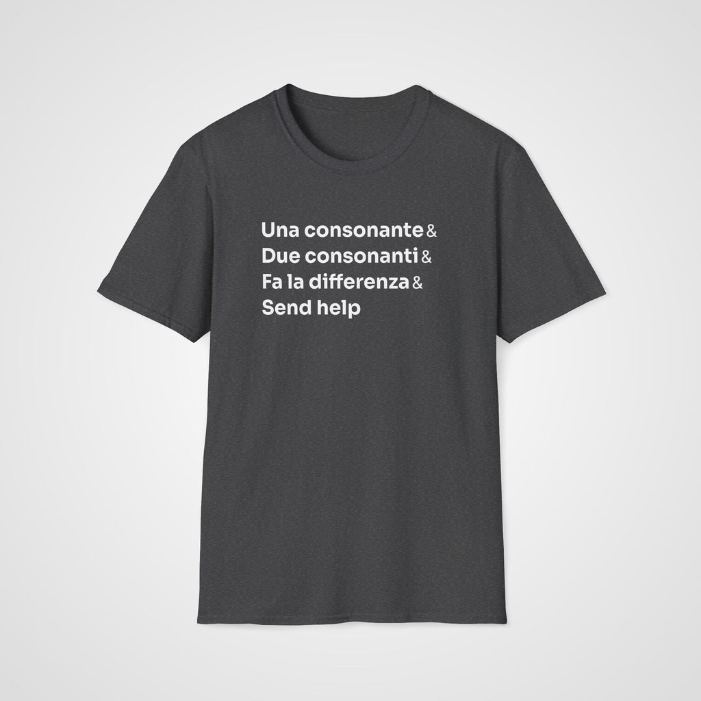 Italian Consonants T-Shirt in Dark Heather