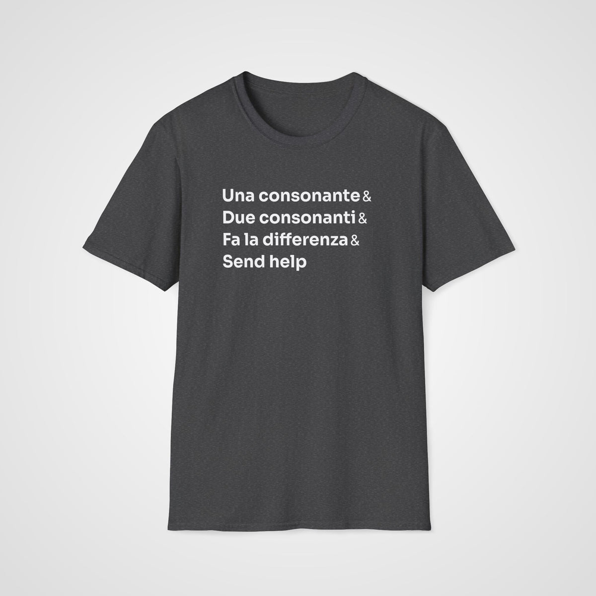 Italian Consonants T-Shirt in Dark Heather