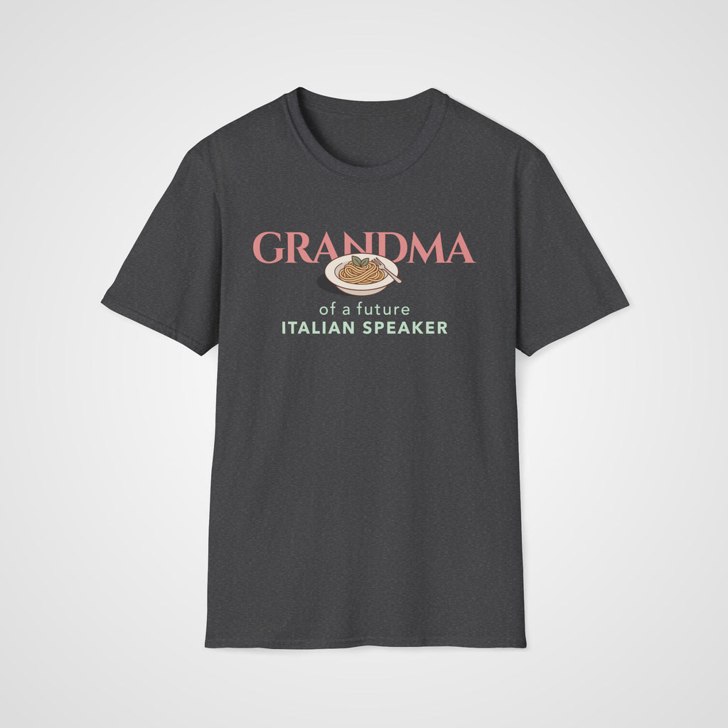 Italian Learner Grandma T-Shirt in Dark Heather