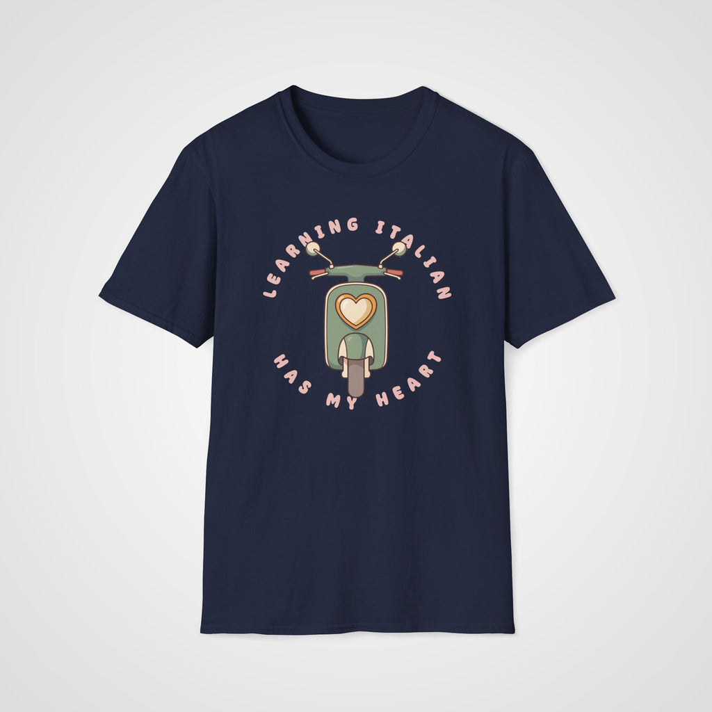 Italian Has My Heart T-Shirt in Navy