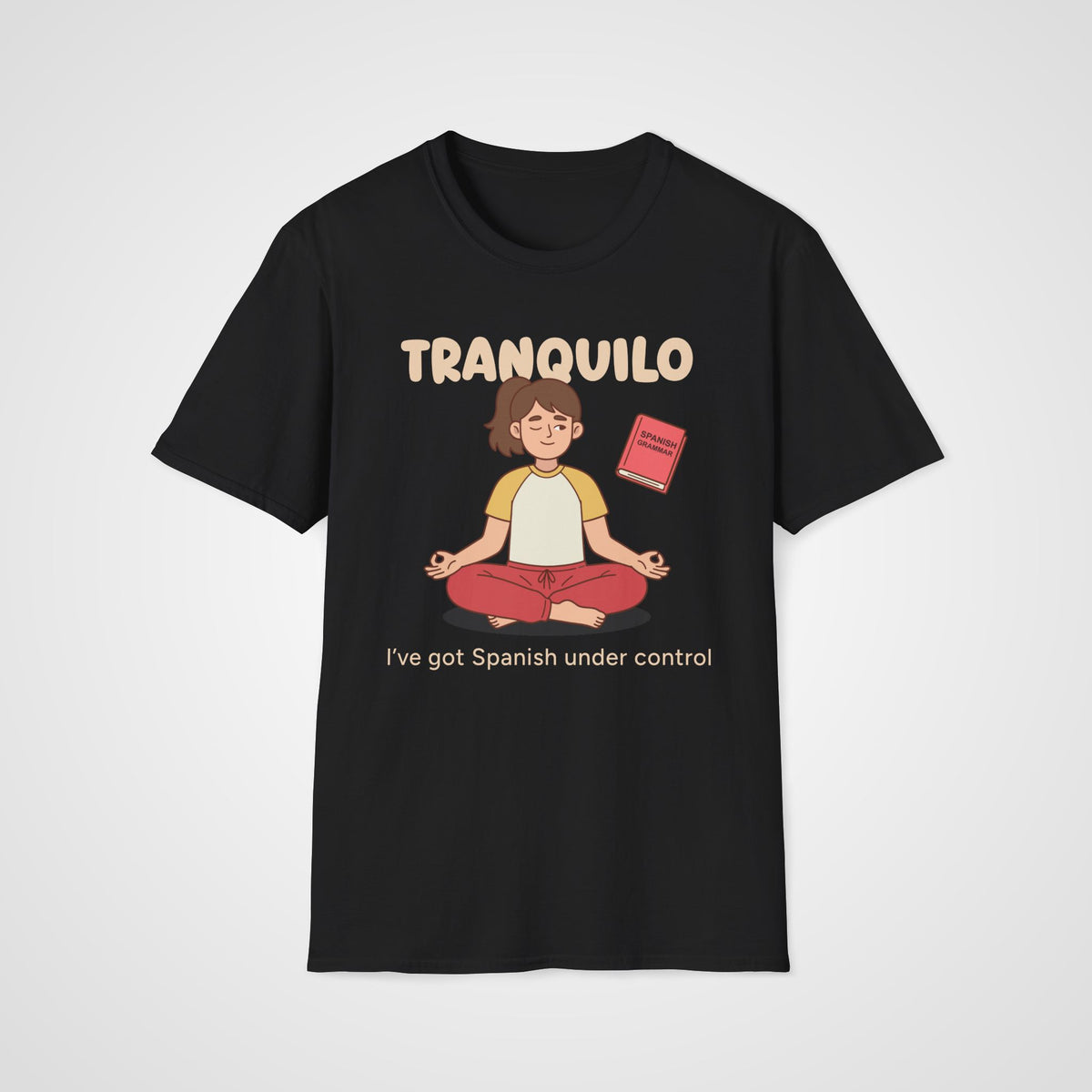 Spanish Tranquilo Study T-Shirt in Black