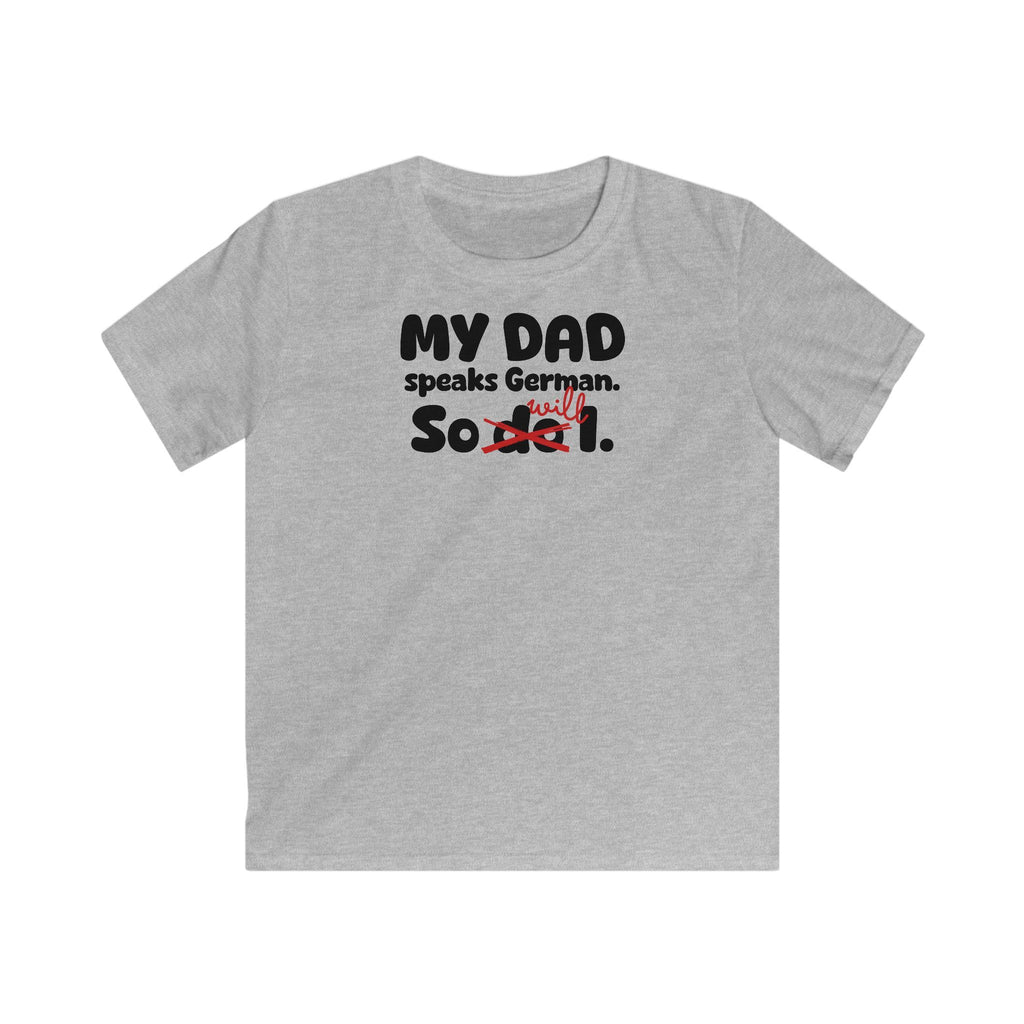German Dad Legacy Kids T-Shirt in Sport Gray