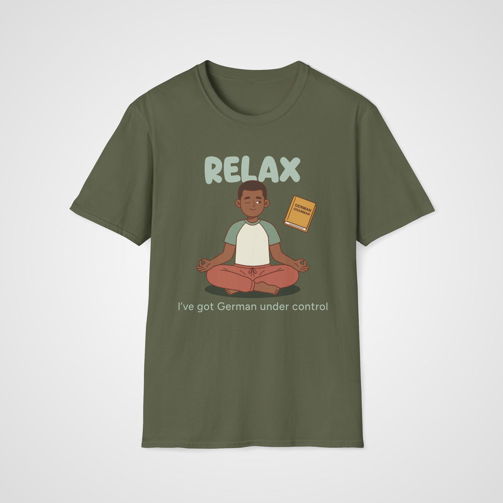 Relax German Learner T-Shirt in Military Green