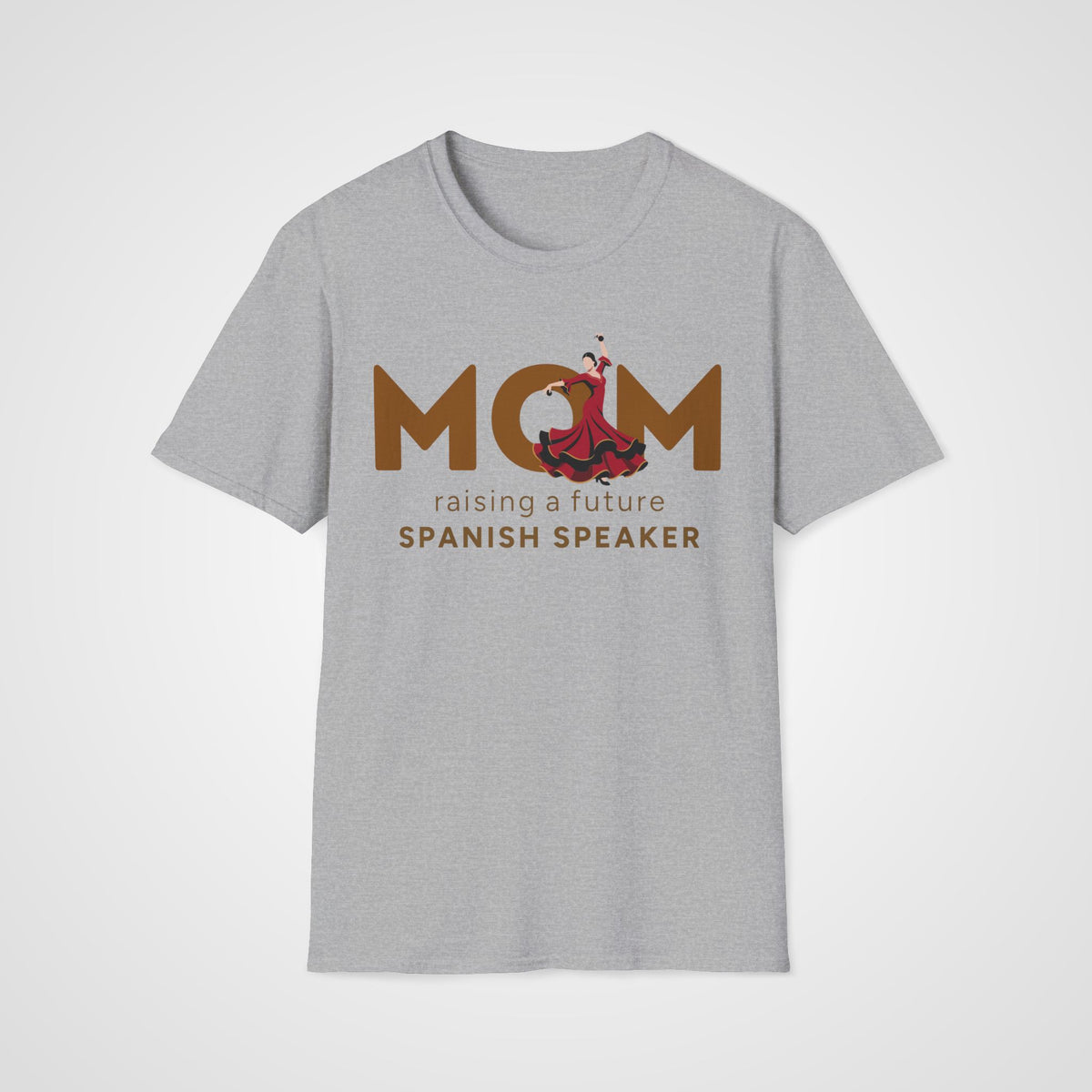 Spanish Learner Mom T-Shirt in Sport Gray