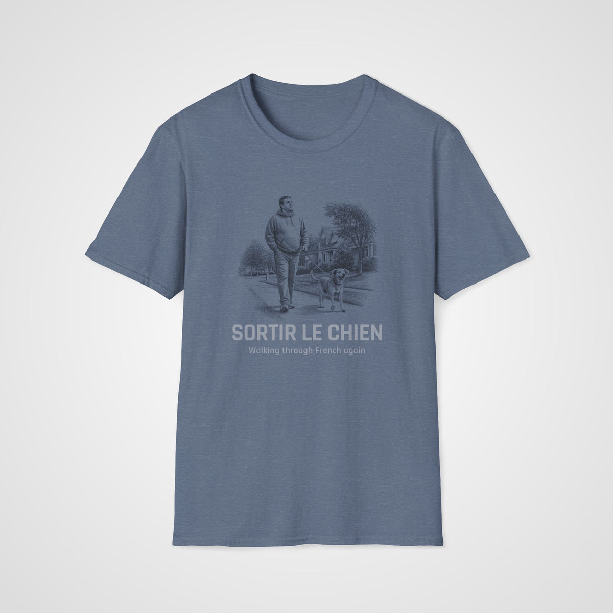 Sortir le Chien T-Shirt in Heather Indigo