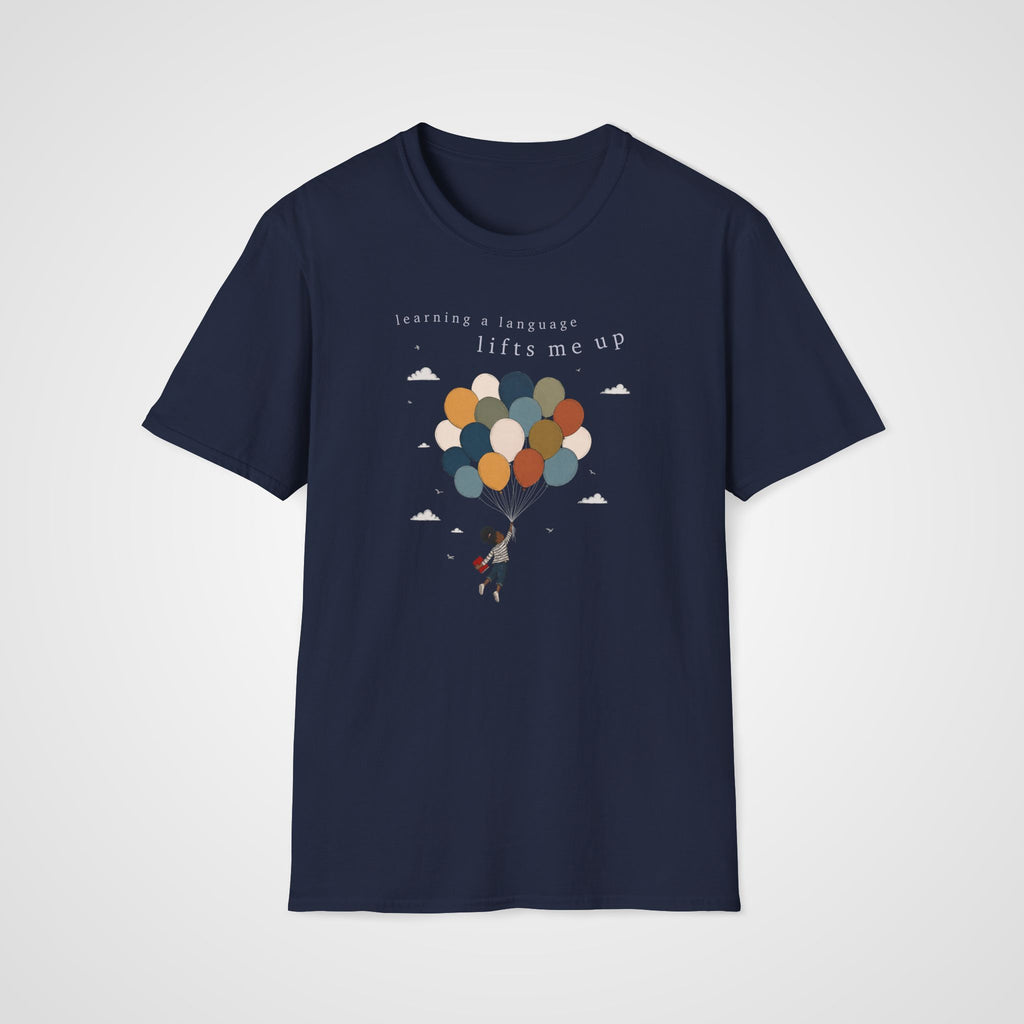 Language Lifts Me Up T-Shirt in Navy