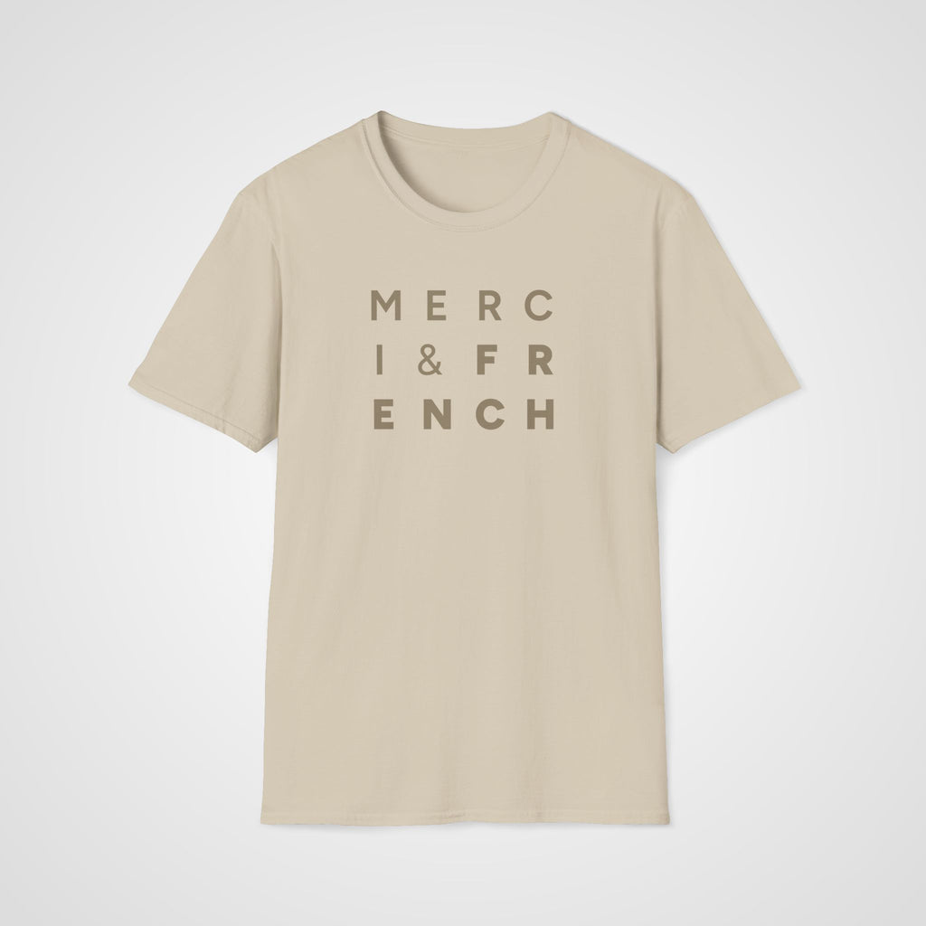 Merci & French T-Shirt in Sand