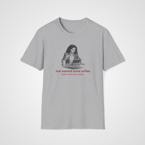 Coffee vs Italian T-Shirt in Sport Gray