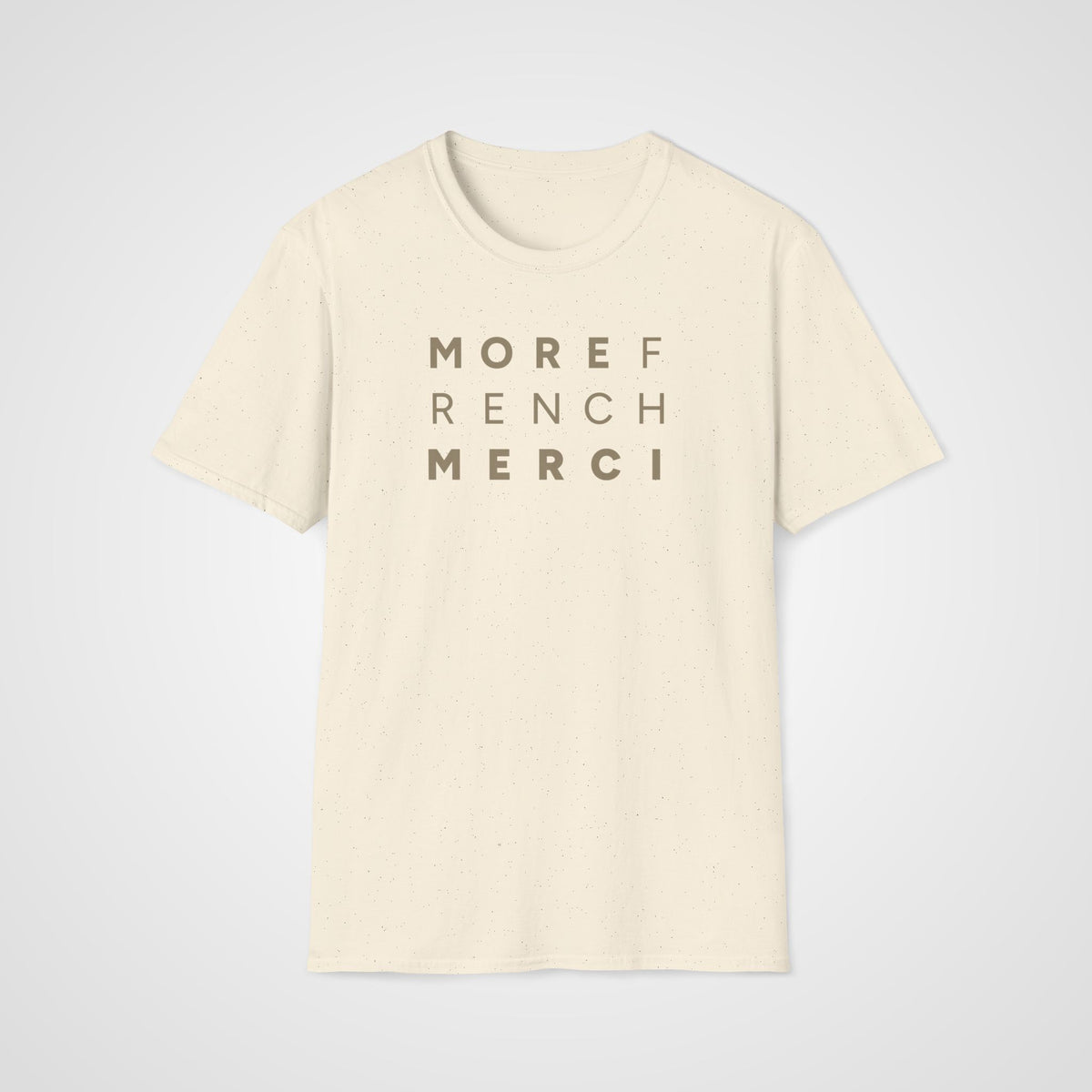 More French, Merci!T-Shirt in Natural