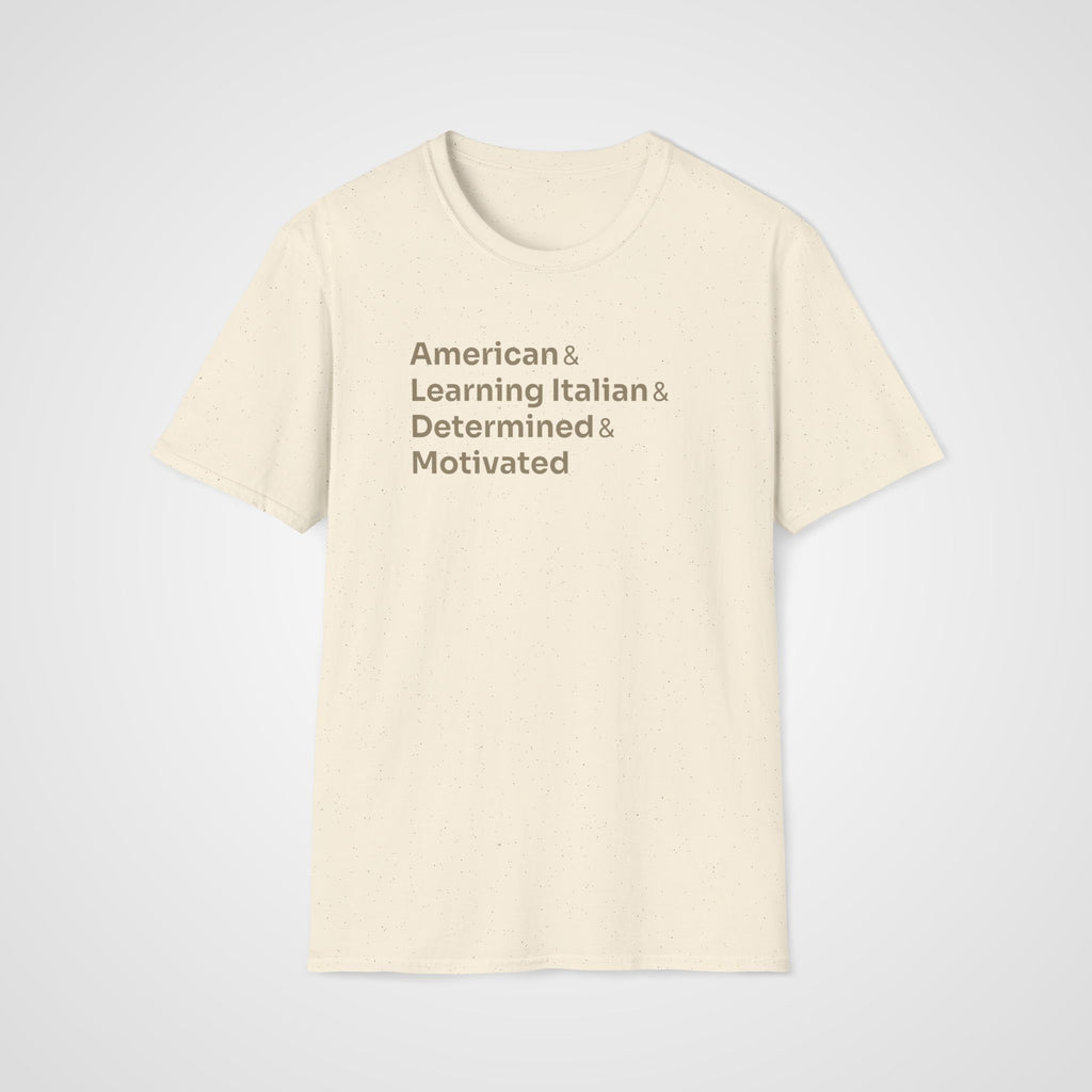 American Italian Learner T-Shirt in Natural