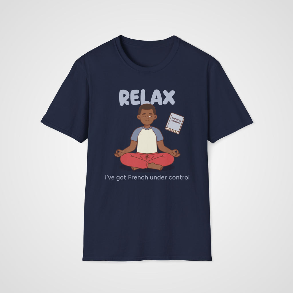 Relax French Learner T-Shirt in Navy