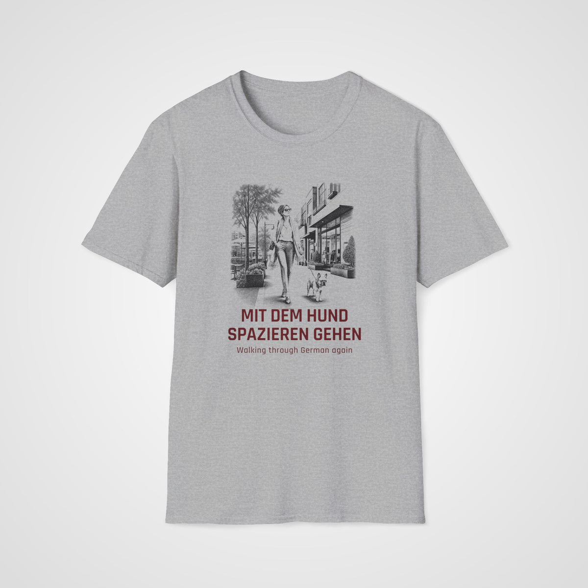 German Dog Walk T-Shirt in Sport Gray