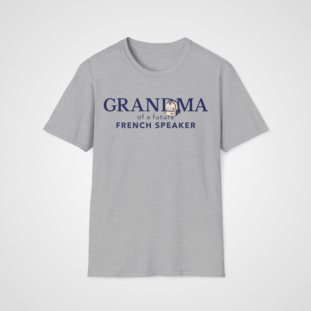 French Learner Grandma T-Shirt in Sport Gray