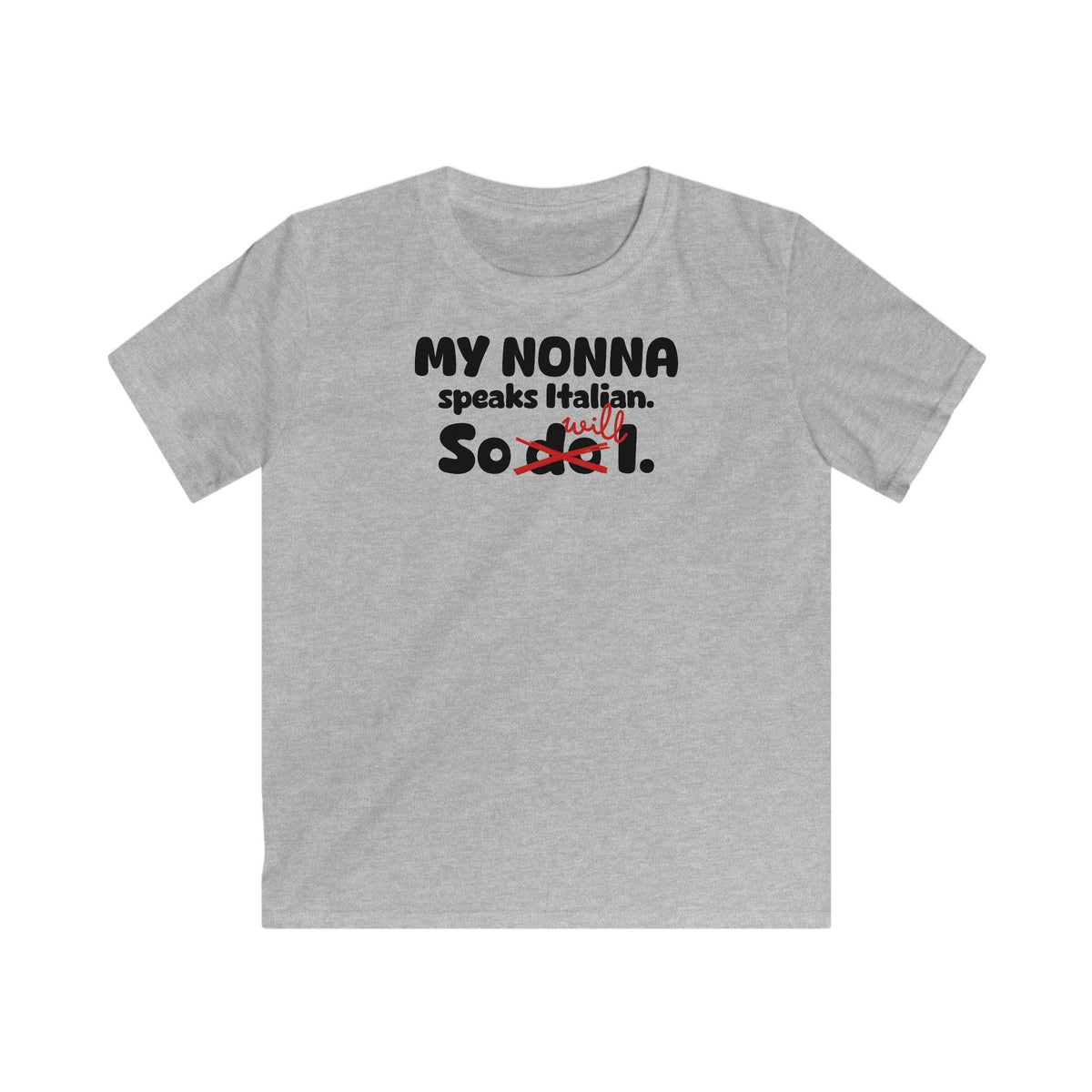 Nonna Legacy Kids T-Shirt in Sport Gray