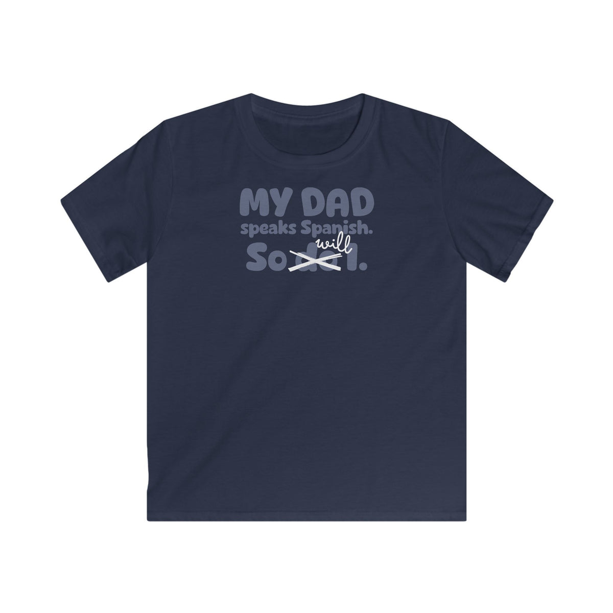 Spanish Dad Legacy Kids T-Shirt in Navy