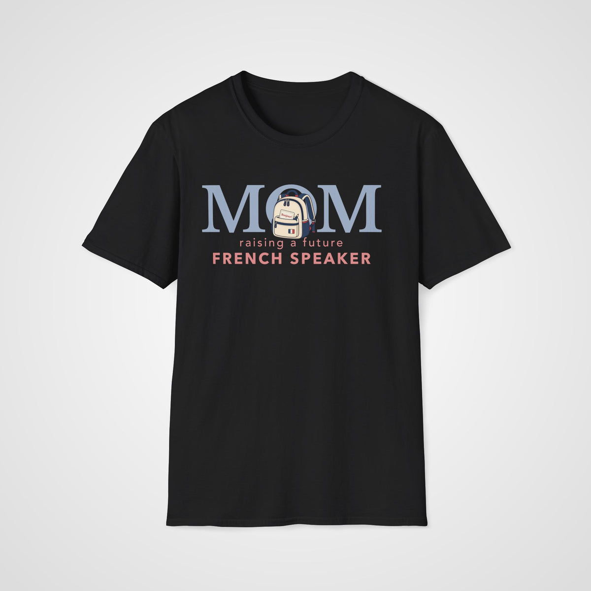 French Learner Mom T-Shirt in Black