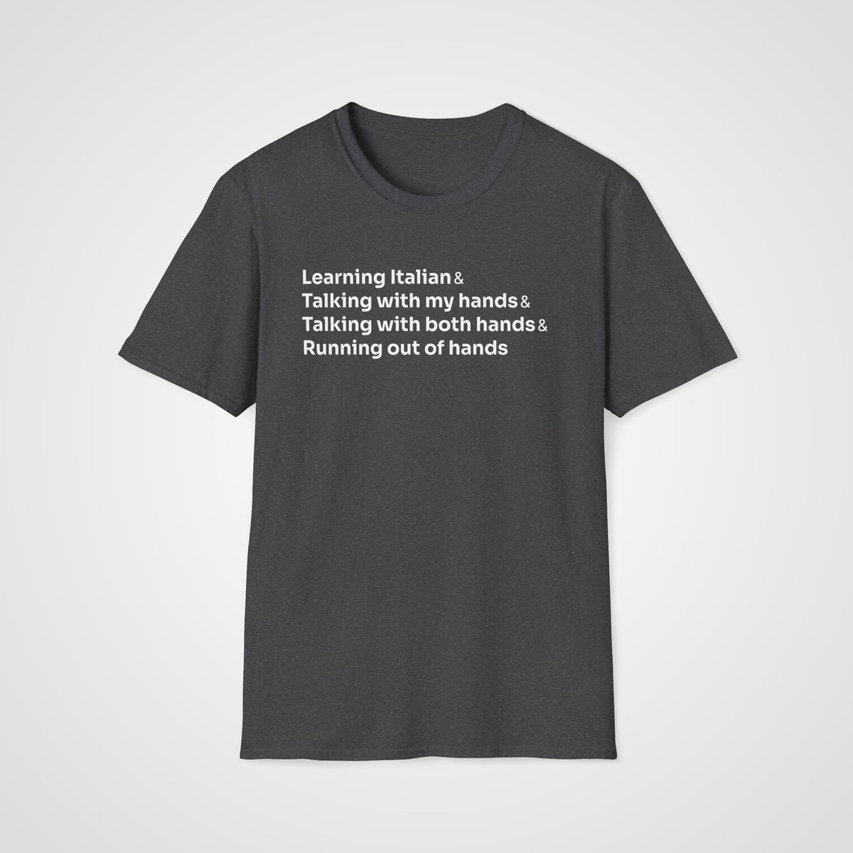 Italian Hands T-Shirt in Dark Heather