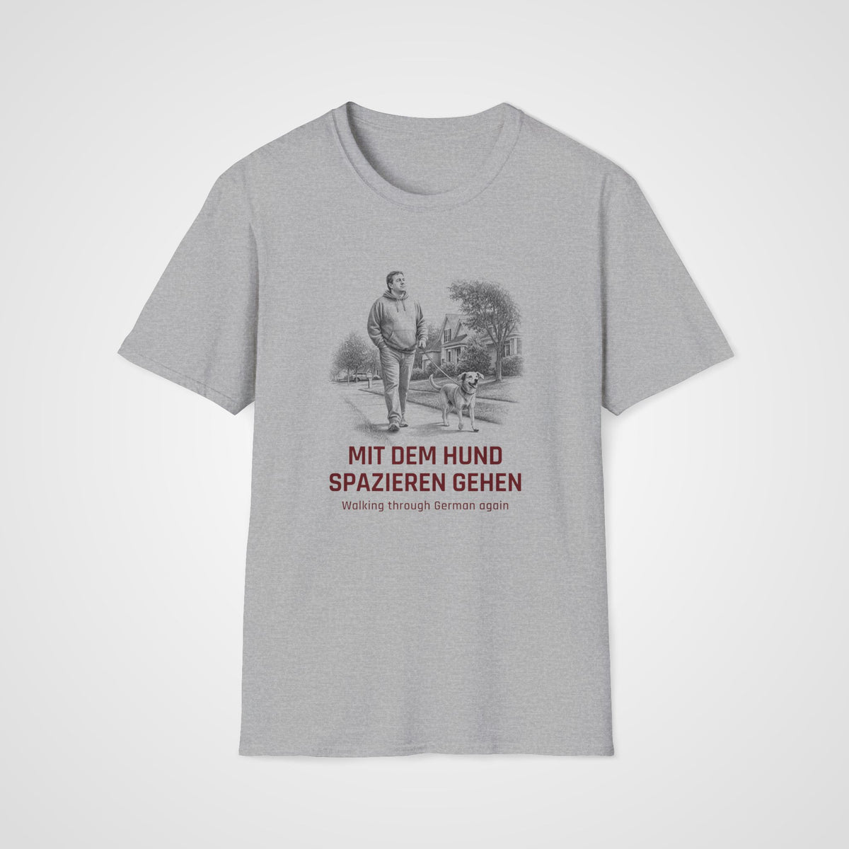 German Dog Walk T-Shirt in Sport Gray