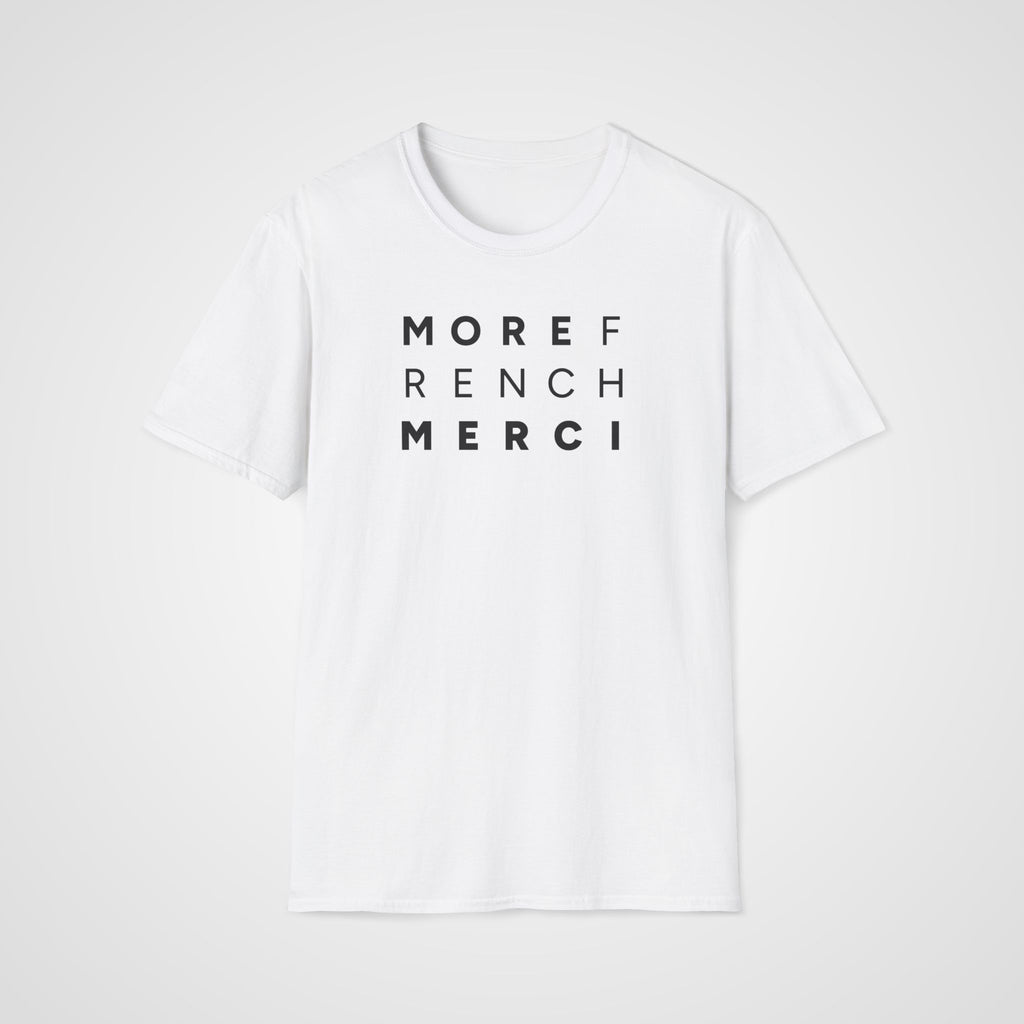 More French, Merci!T-Shirt in White
