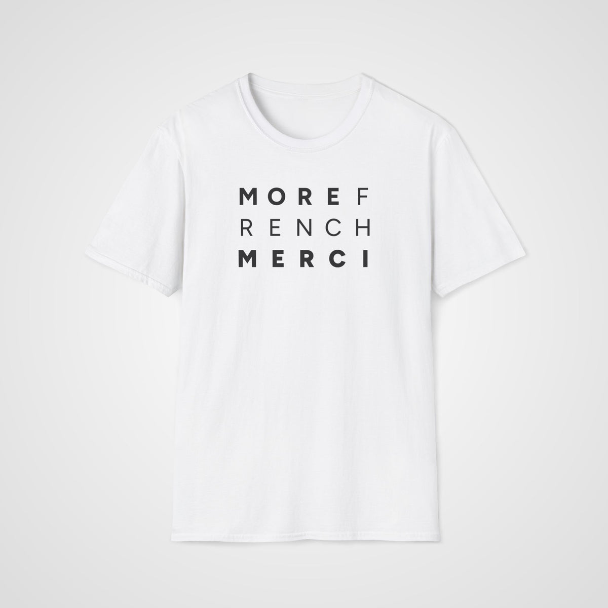 More French, Merci!T-Shirt in White