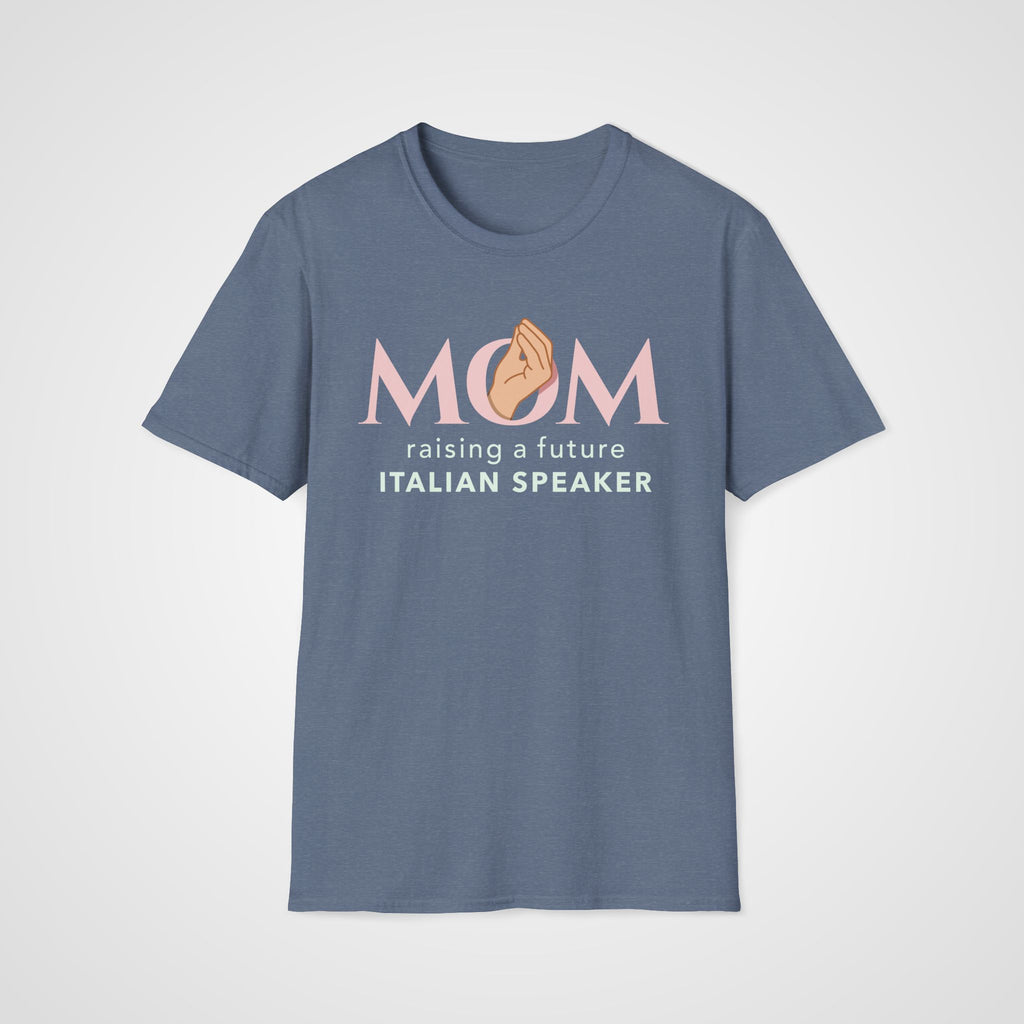 Italian Learner Mom T-Shirt in Heather Indigo