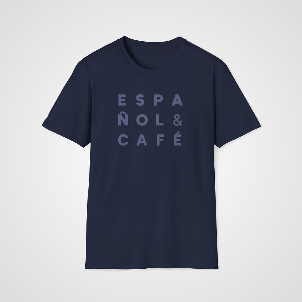 Español & Café T-Shirt in Navy