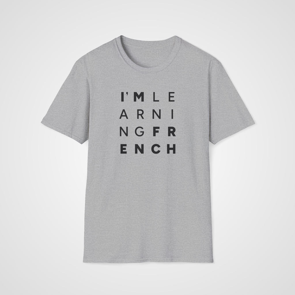 I'm Learning French T-Shirt in Sport Gray