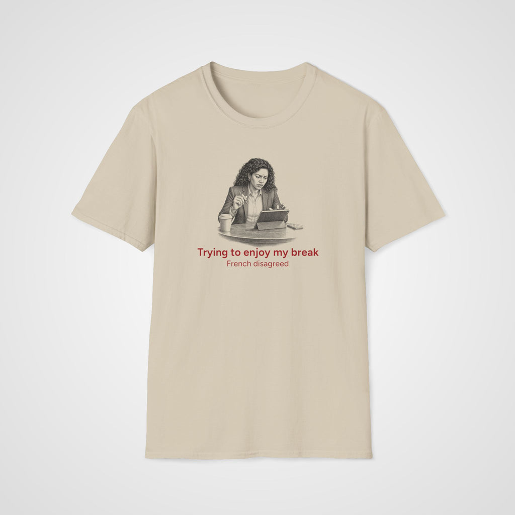 French Disagreed T-Shirt in Sand