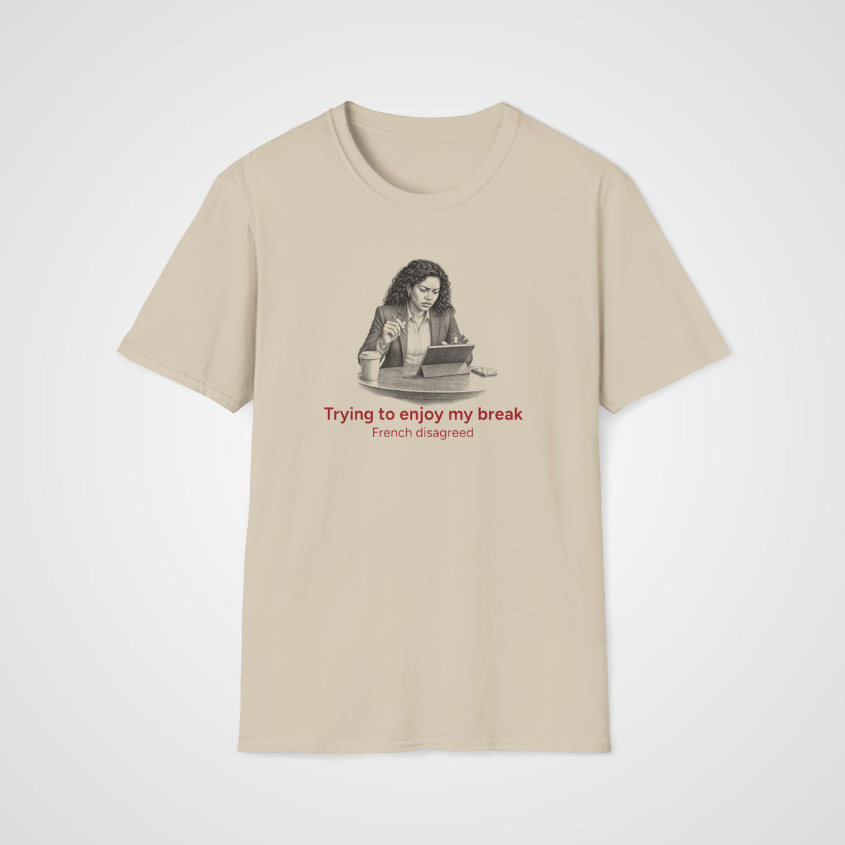 French Disagreed T-Shirt in Sand