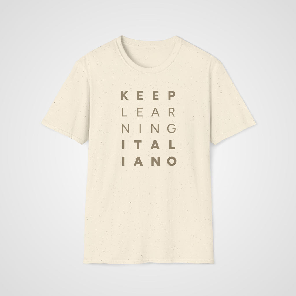 Keep Learning Italiano T-Shirt in Natural