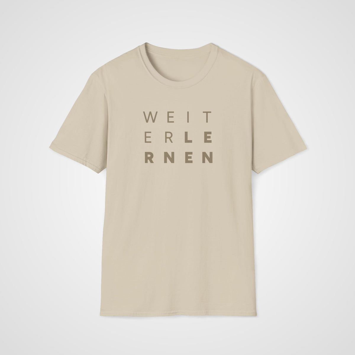 Weiter Lernen T-Shirt in Sand