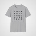 J'adore Apprendre T-Shirt in Sport Gray