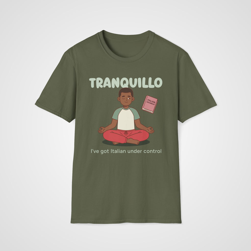 Tranquillo Italian Learner T-Shirt in Military Green