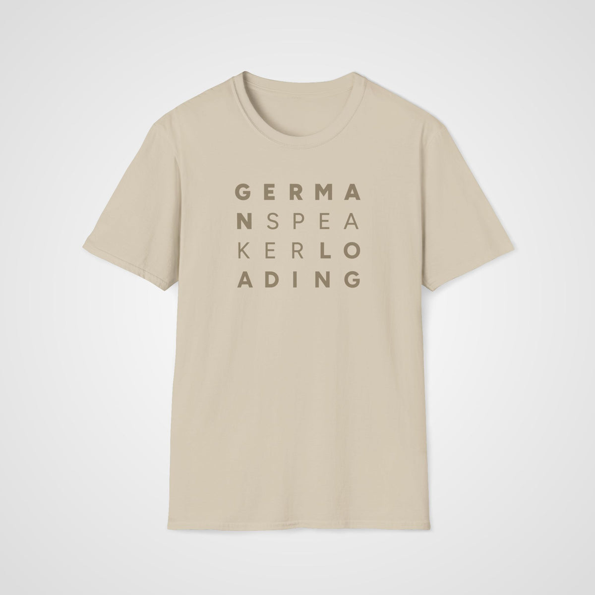 German Speaker Loading T-Shirt in Sand
