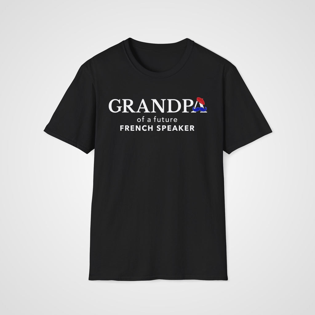 French Learner Grandpa T-Shirt in Black
