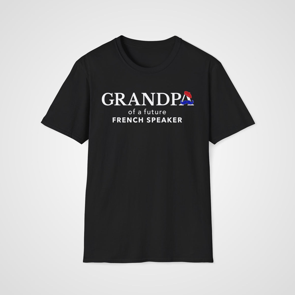 French Learner Grandpa T-Shirt in Black