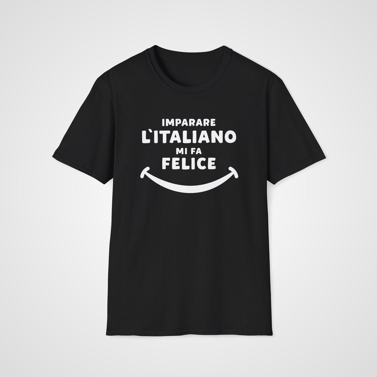 Mi Fa Felice Italian T-Shirt in Black