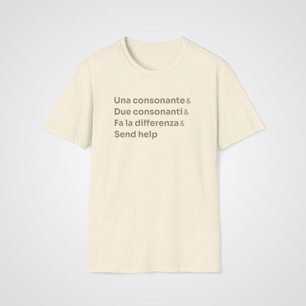 Italian Consonants T-Shirt in Natural
