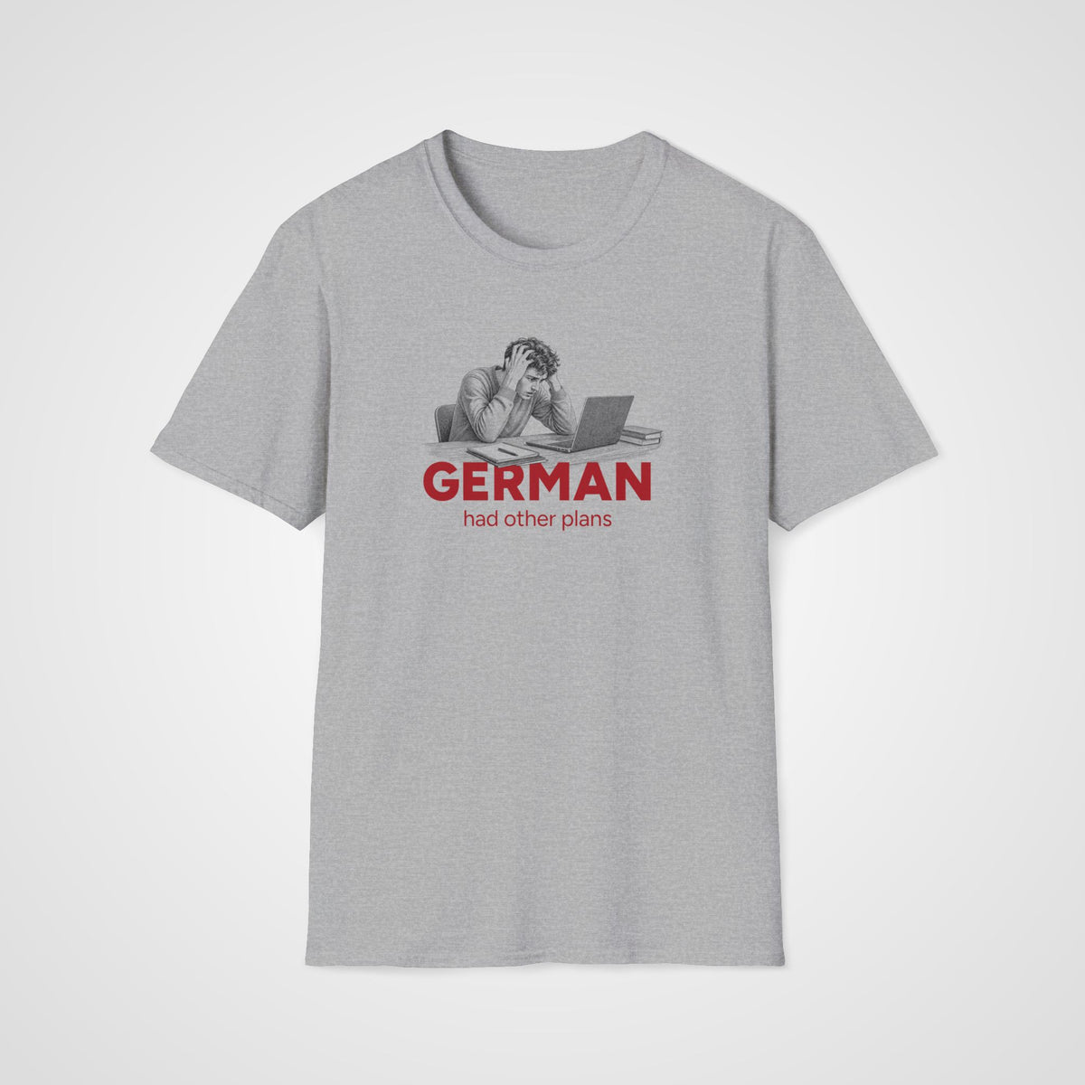 German Other Plans T-Shirt in Sport Gray
