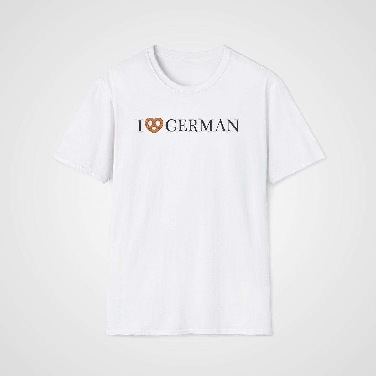 I Love German - Pretzel T-Shirt in White