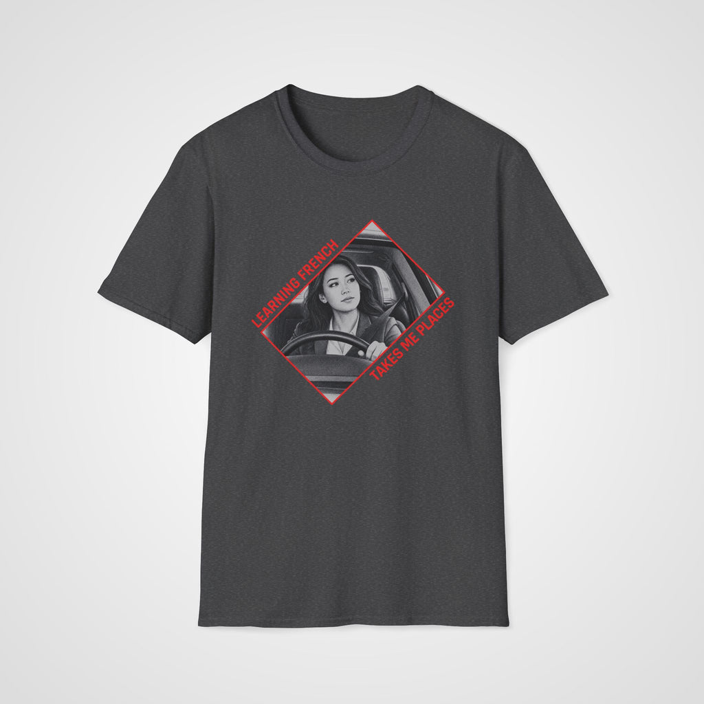 French takes me Places T-Shirt in Dark Heather
