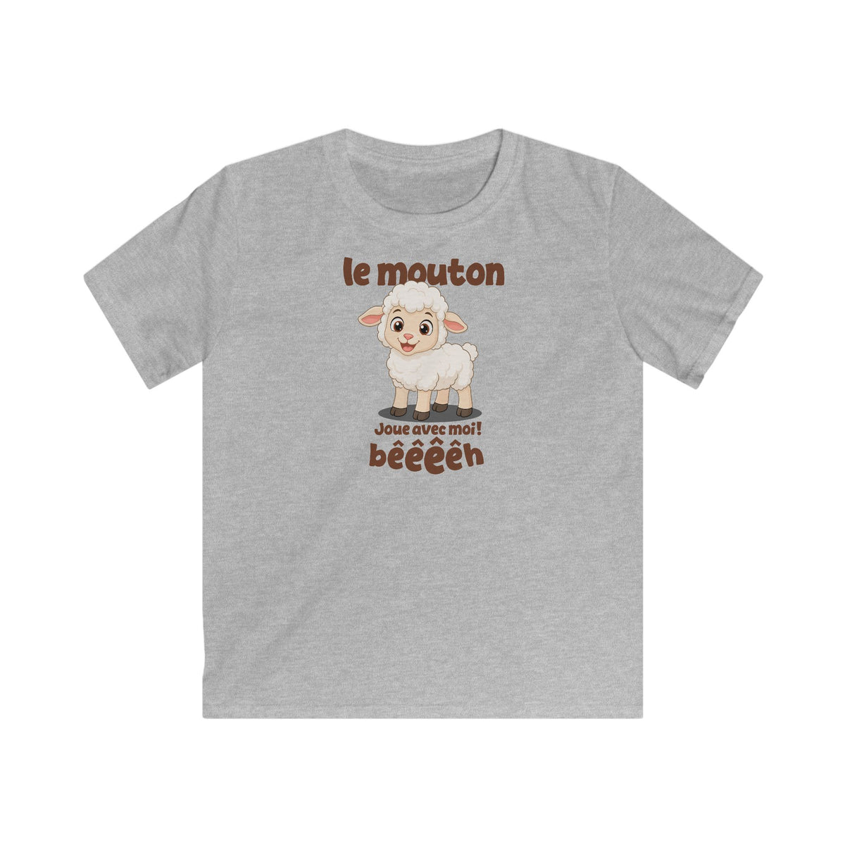 French Sheep Kids T-Shirt in Sport Gray