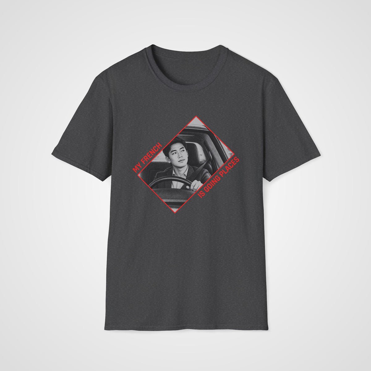 French is going Places T-Shirt in Dark Heather
