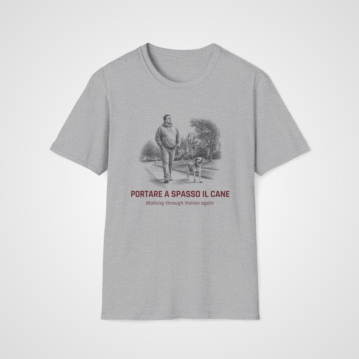 Italian Dog Walk T-Shirt in Sport Gray