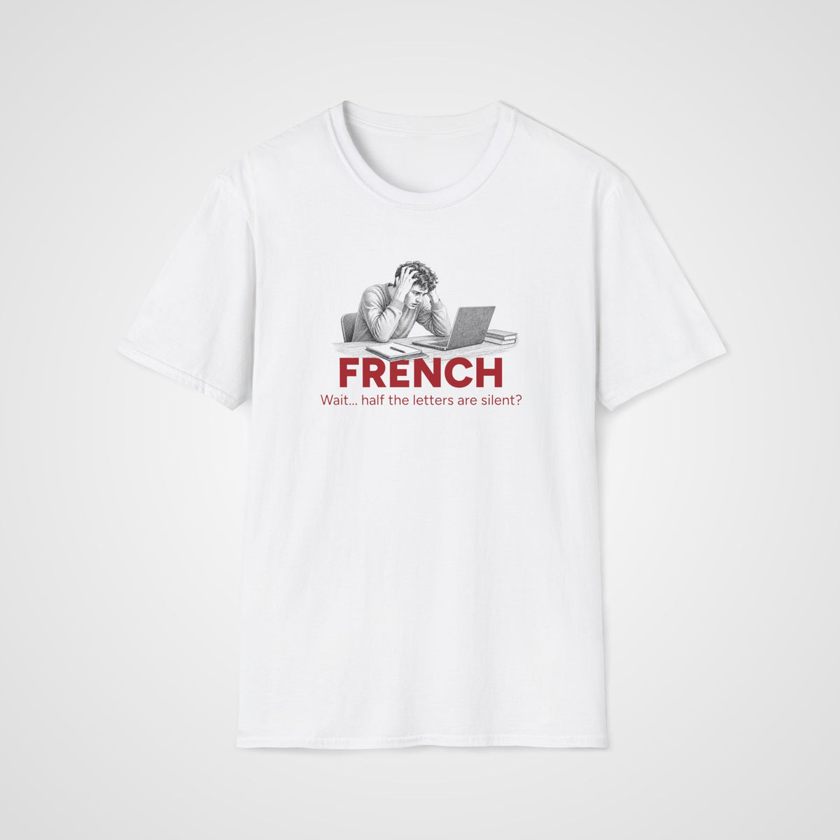French Silent Letters T-Shirt in White