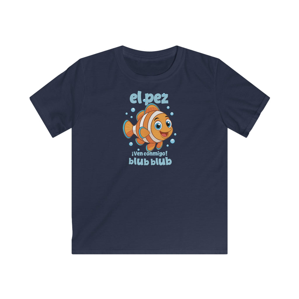 El Pez Blub Blub Kids T-Shirt in Navy