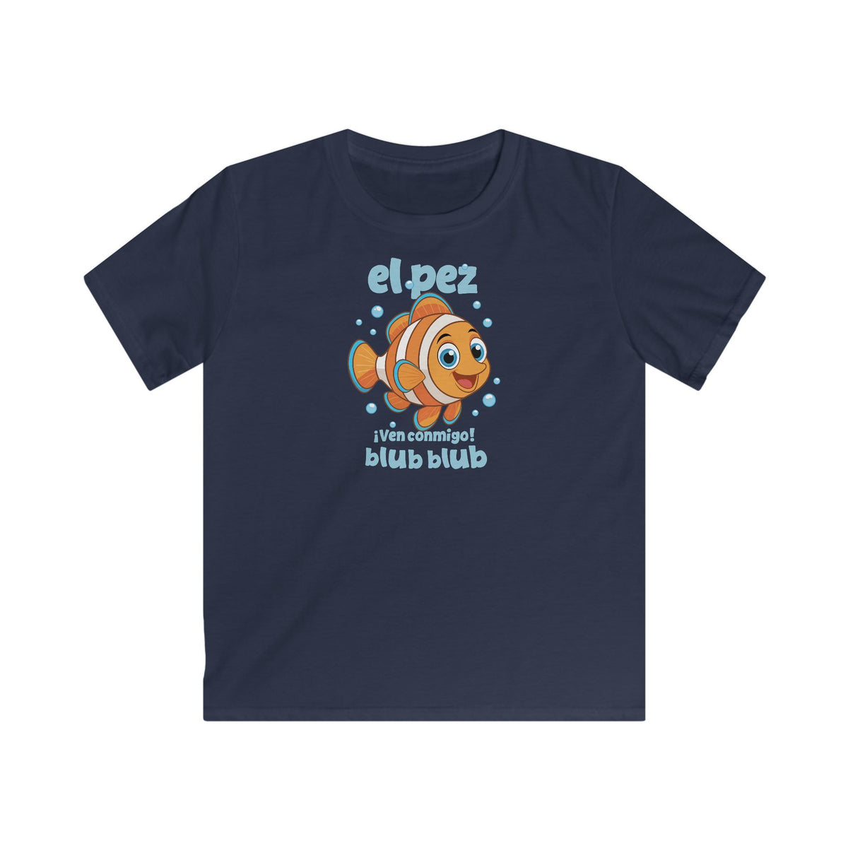 El Pez Blub Blub Kids T-Shirt in Navy