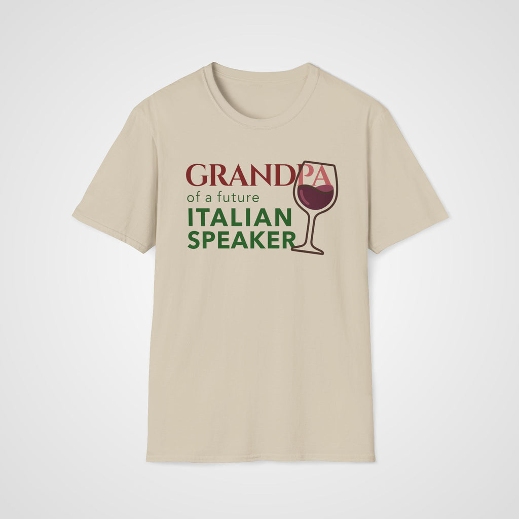 Italian Learner Grandpa T-Shirt in Sand